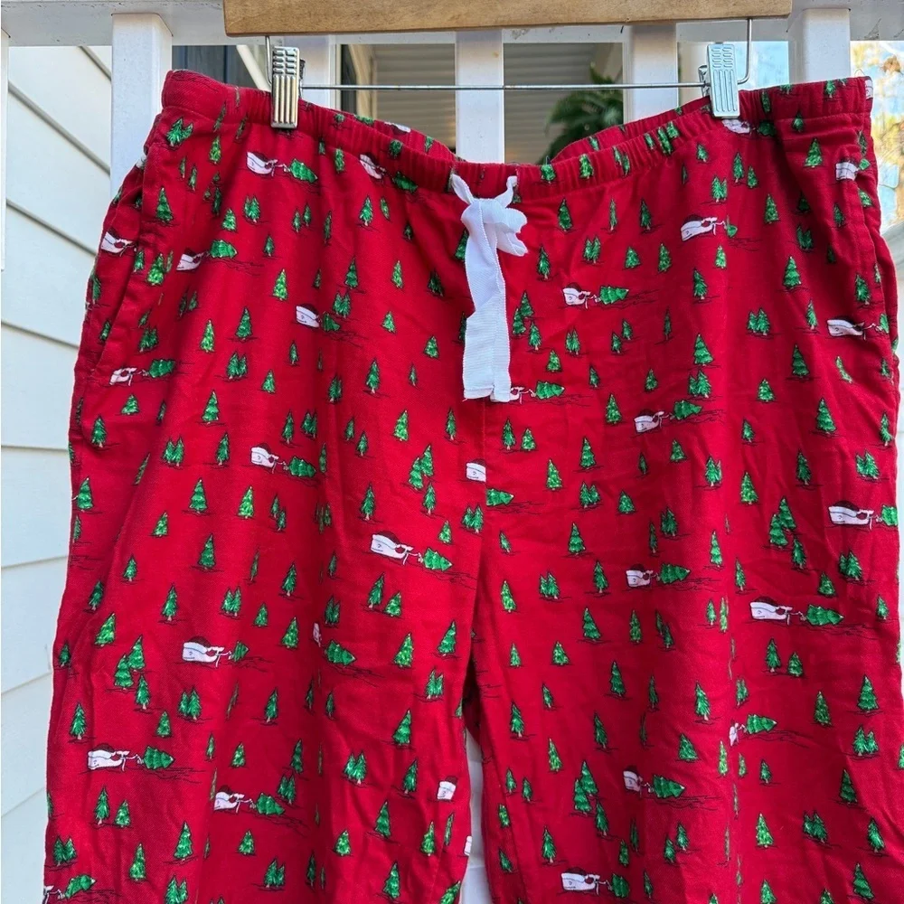 Vineyard Vines Christmas Tree Holiday Flannel Pajama Pants Size XL Women’s